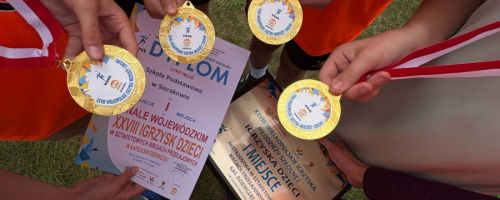 Złoty medal Mistrzostw Wielkopolski w Sztafetowych Biegach Przełajowych